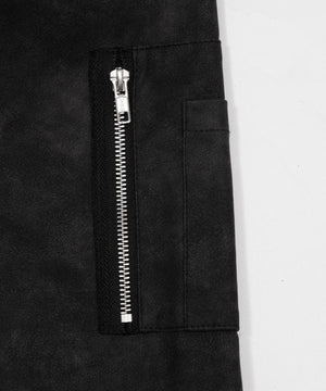 PUフーデッドブルゾン