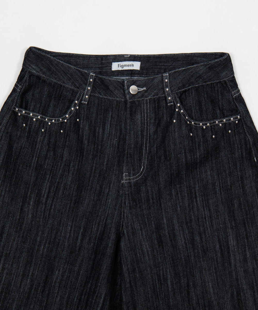 スタッズスラブカーブデニム