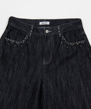 スタッズスラブカーブデニム