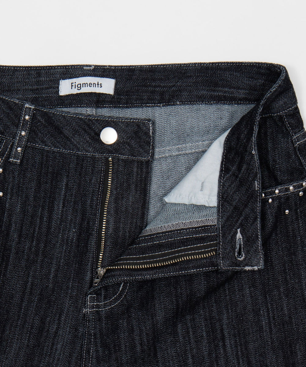 スタッズスラブカーブデニム