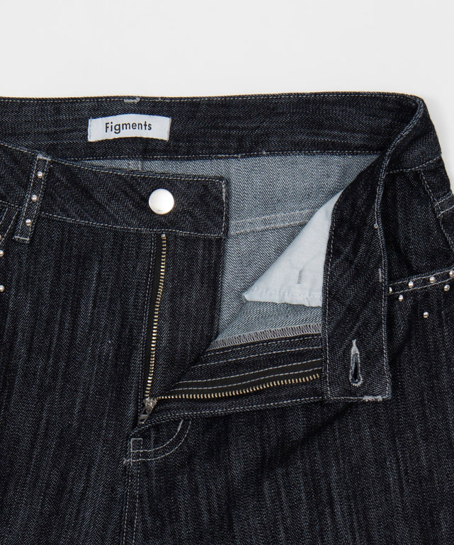 スタッズスラブカーブデニム