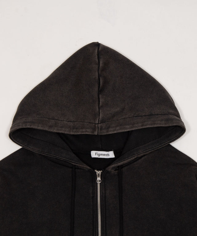 ハードウォッシュ裏毛Wジップパーカー