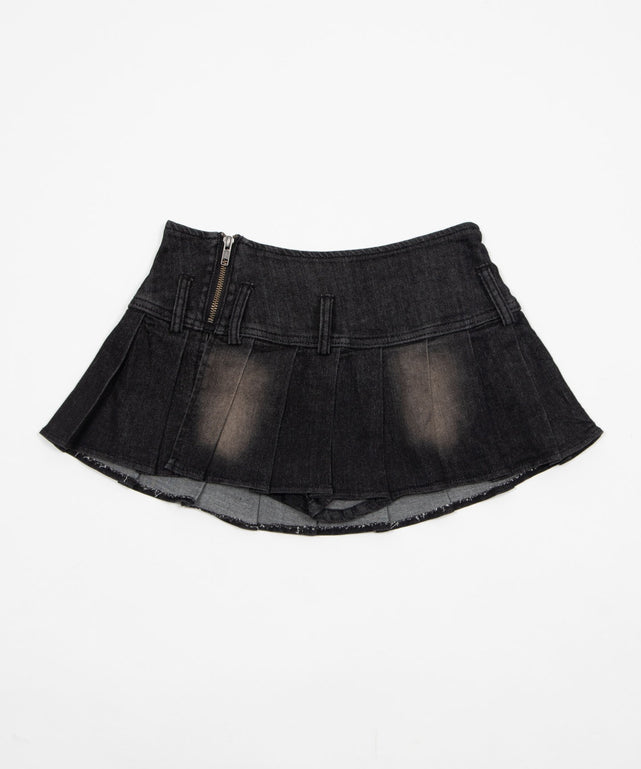 スタッズベルトプリーツミニスカパン