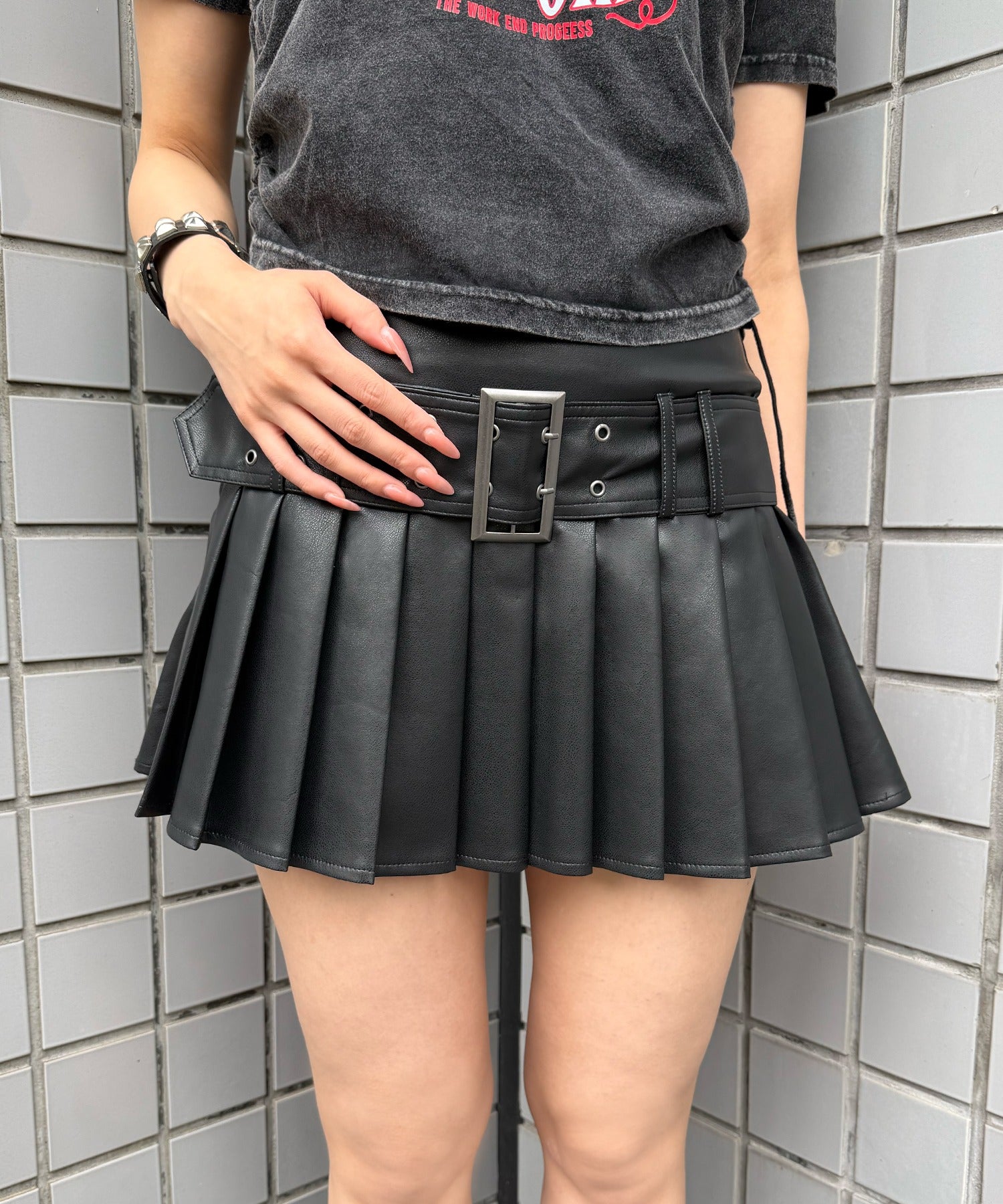 PUベルトプリーツミニスカパン – WEGO ONLINE STORE