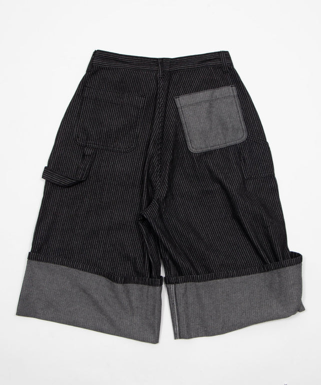 ストライプペインターハーフデニム