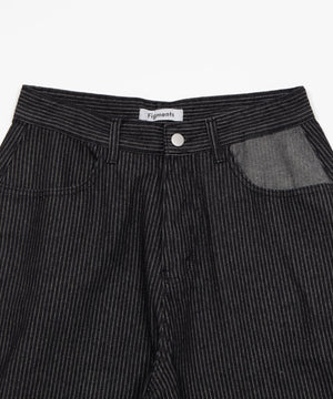 ストライプペインターハーフデニム