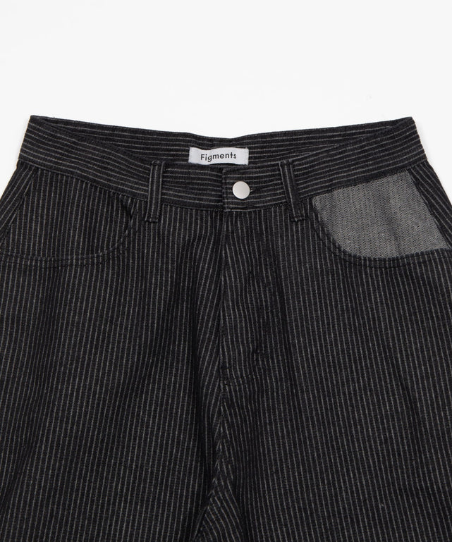 ストライプペインターハーフデニム