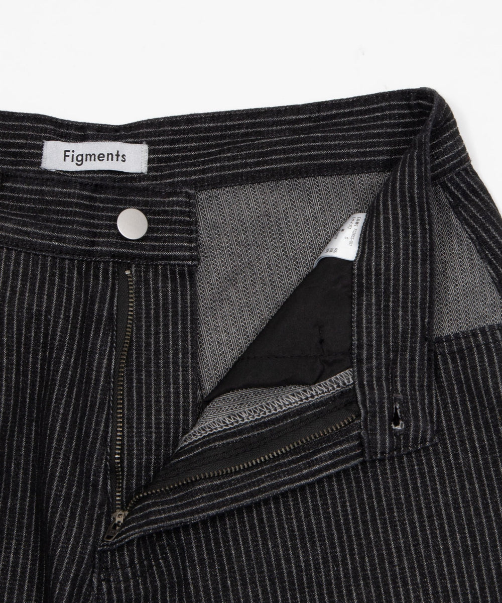 ストライプペインターハーフデニム