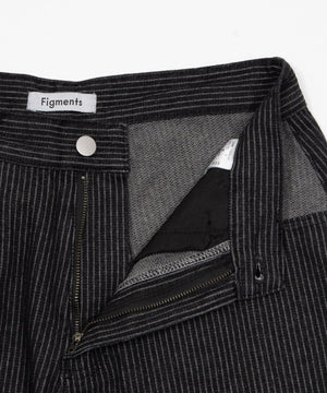 ストライプペインターハーフデニム