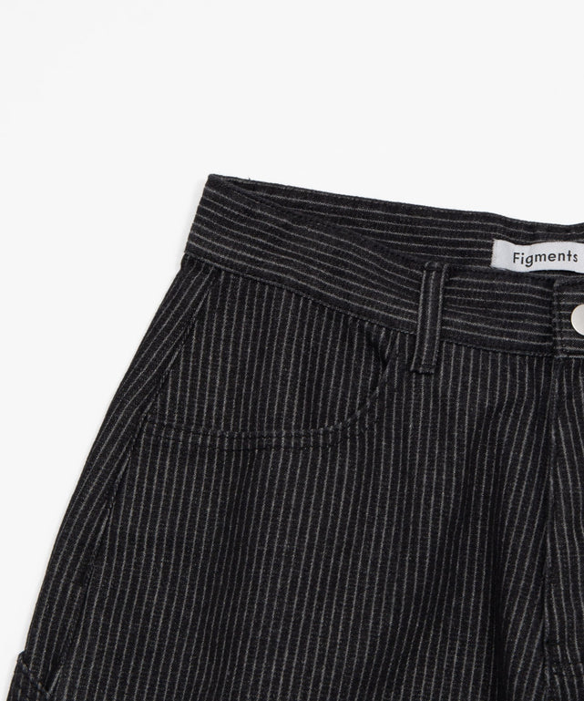 ストライプペインターハーフデニム