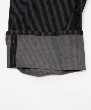 ストライプペインターハーフデニム