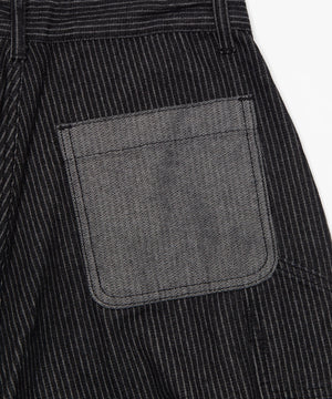 ストライプペインターハーフデニム