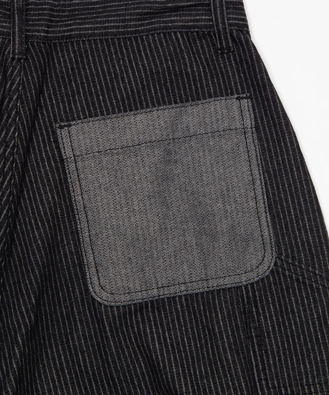 ストライプペインターハーフデニム