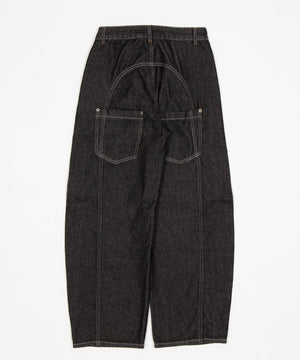 ステッチペインターバギーデニム