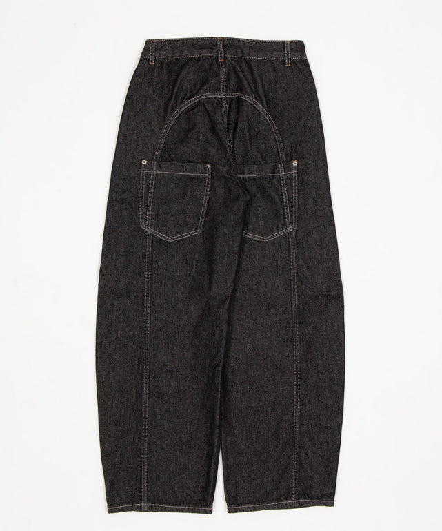 ステッチペインターバギーデニム