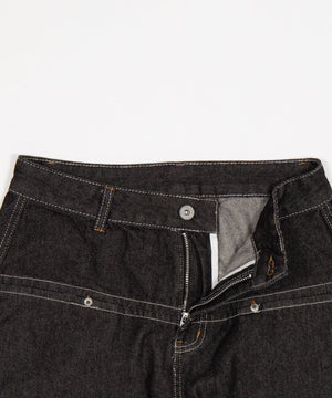 ステッチペインターバギーデニム