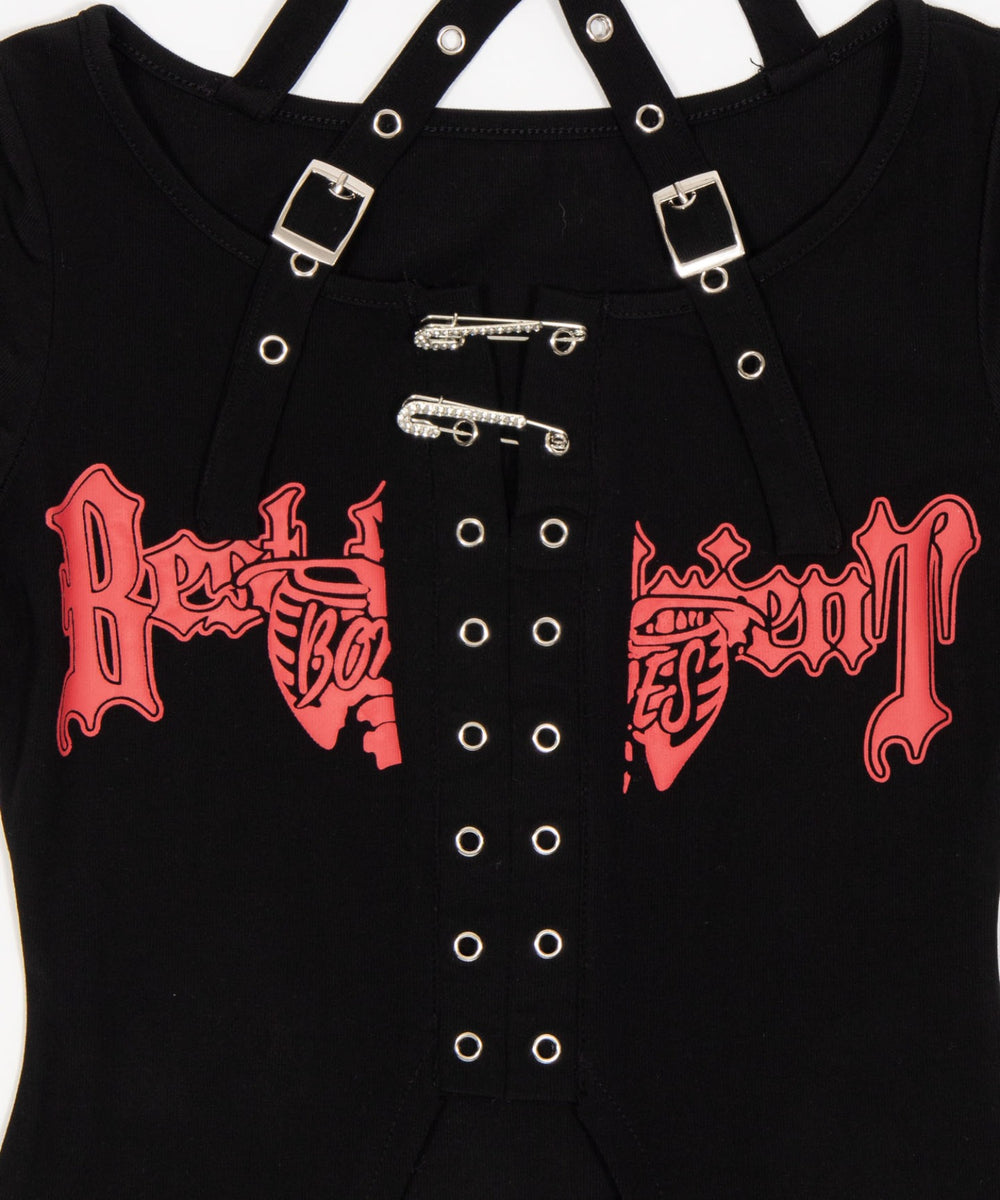 ハトメロゴデザイントップス