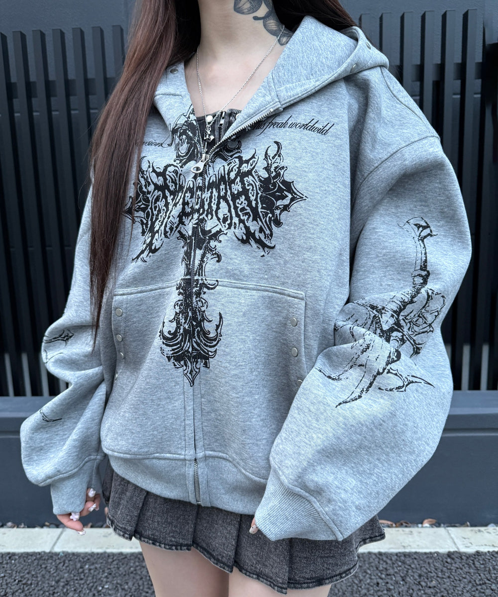 杢グレー モデル：159cm F着用