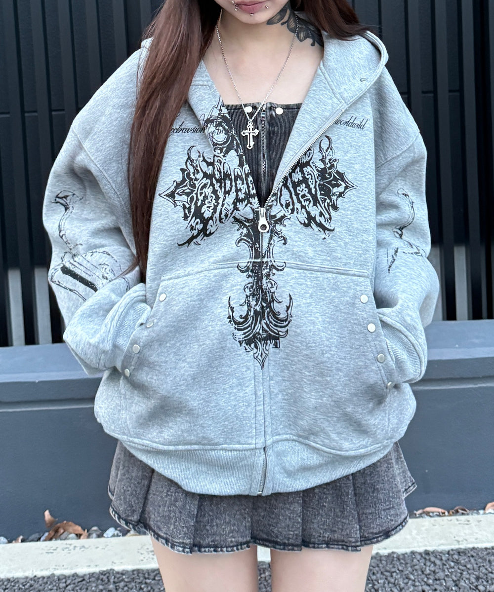 杢グレー モデル：159cm F着用