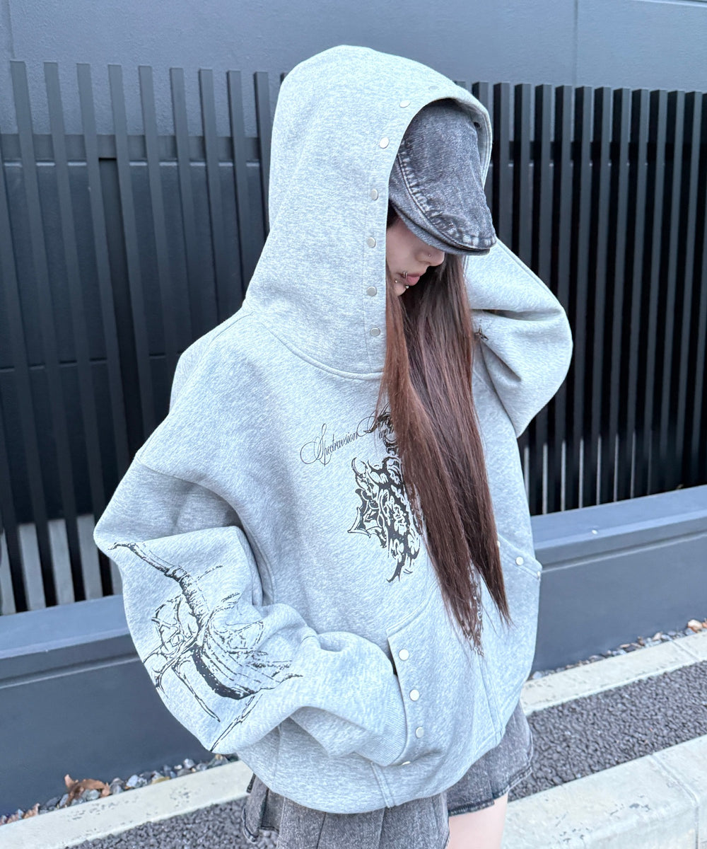 杢グレー モデル：159cm F着用