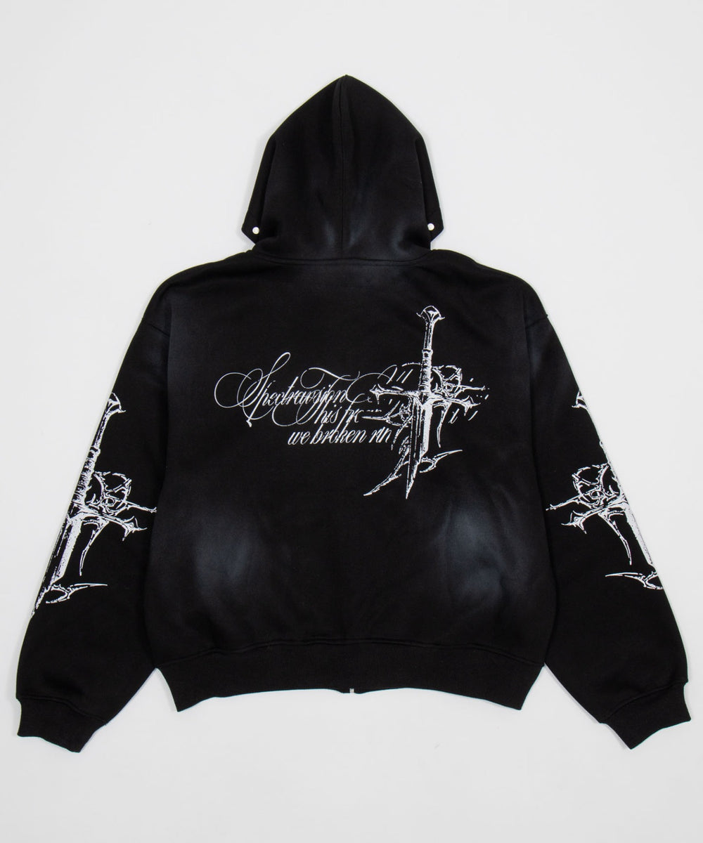 Y2Kゴシッククロスジップパーカー