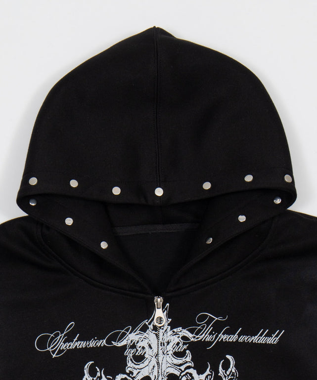 Y2Kゴシッククロスジップパーカー