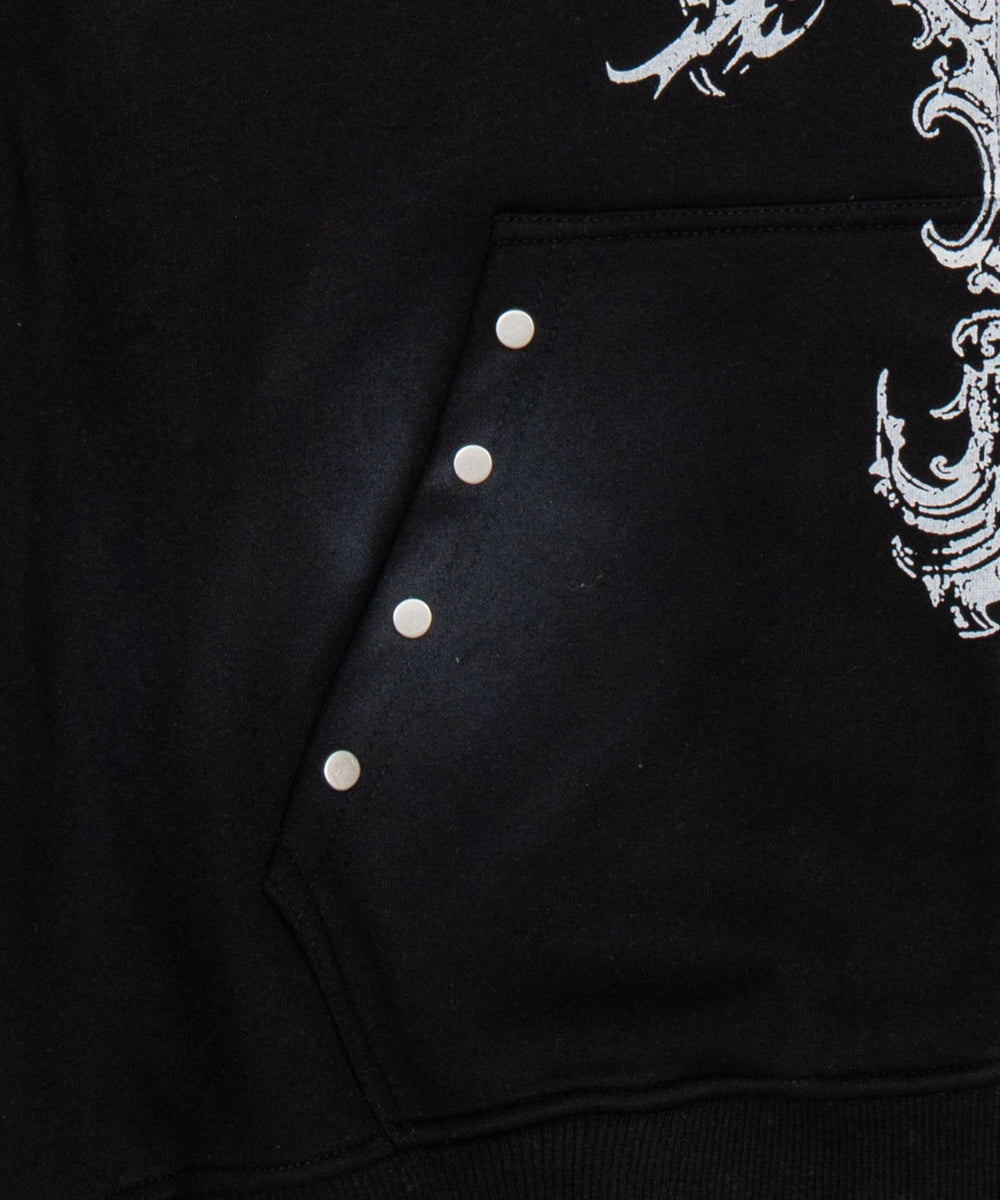 Y2Kゴシッククロスジップパーカー