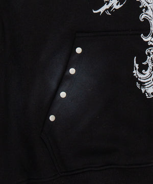 Y2Kゴシッククロスジップパーカー