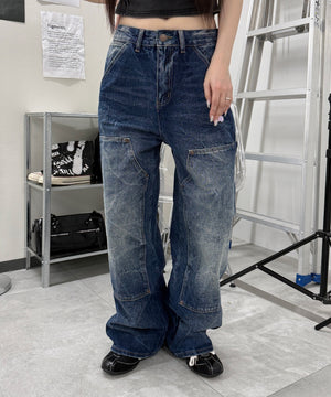 デニム中濃 モデル：159cm S着用