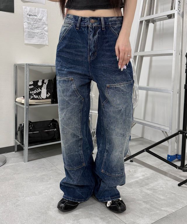 デニム中濃 モデル：159cm S着用