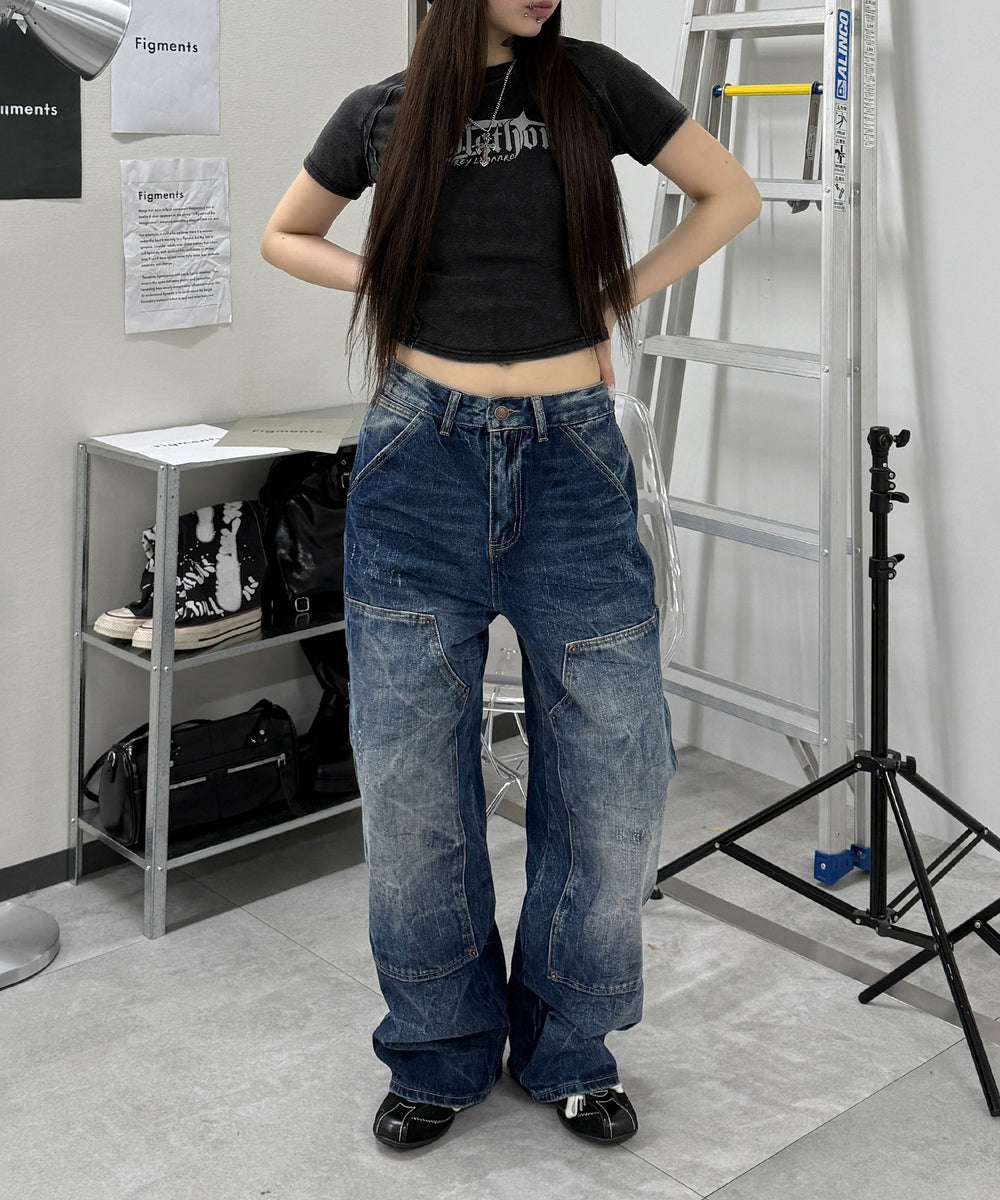 デニム中濃 モデル：159cm S着用