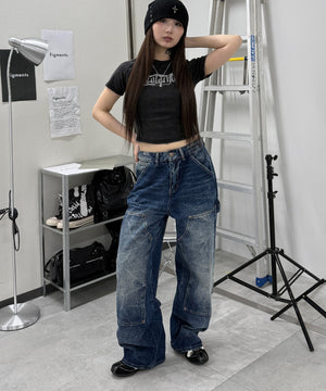 デニム中濃 モデル：159cm S着用