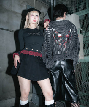 ハトメベルトプリーツスカパン