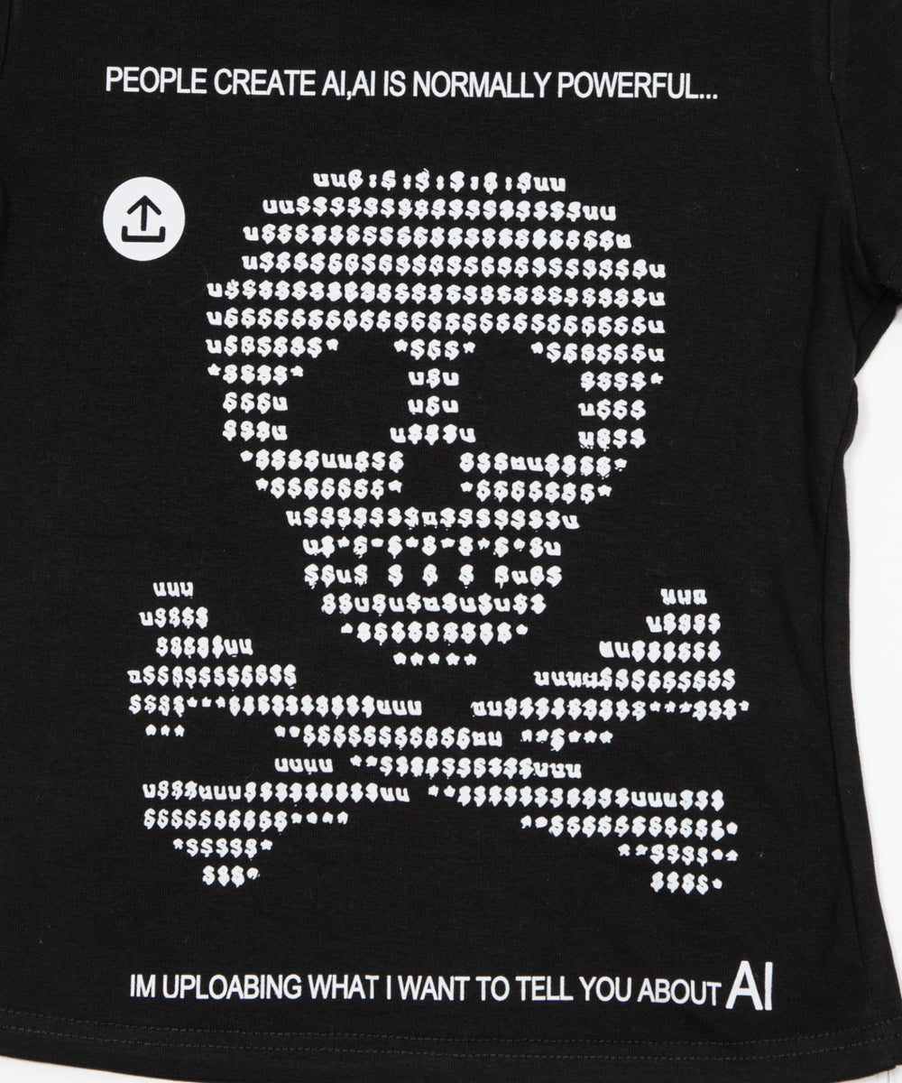 ボーダースカルTシャツ