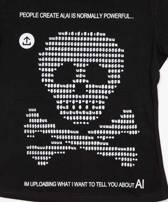 ボーダースカルTシャツ