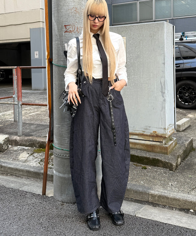 ネイビー サイズ：159cm L着用