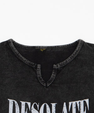 サイドギャザーピグメントTシャツ