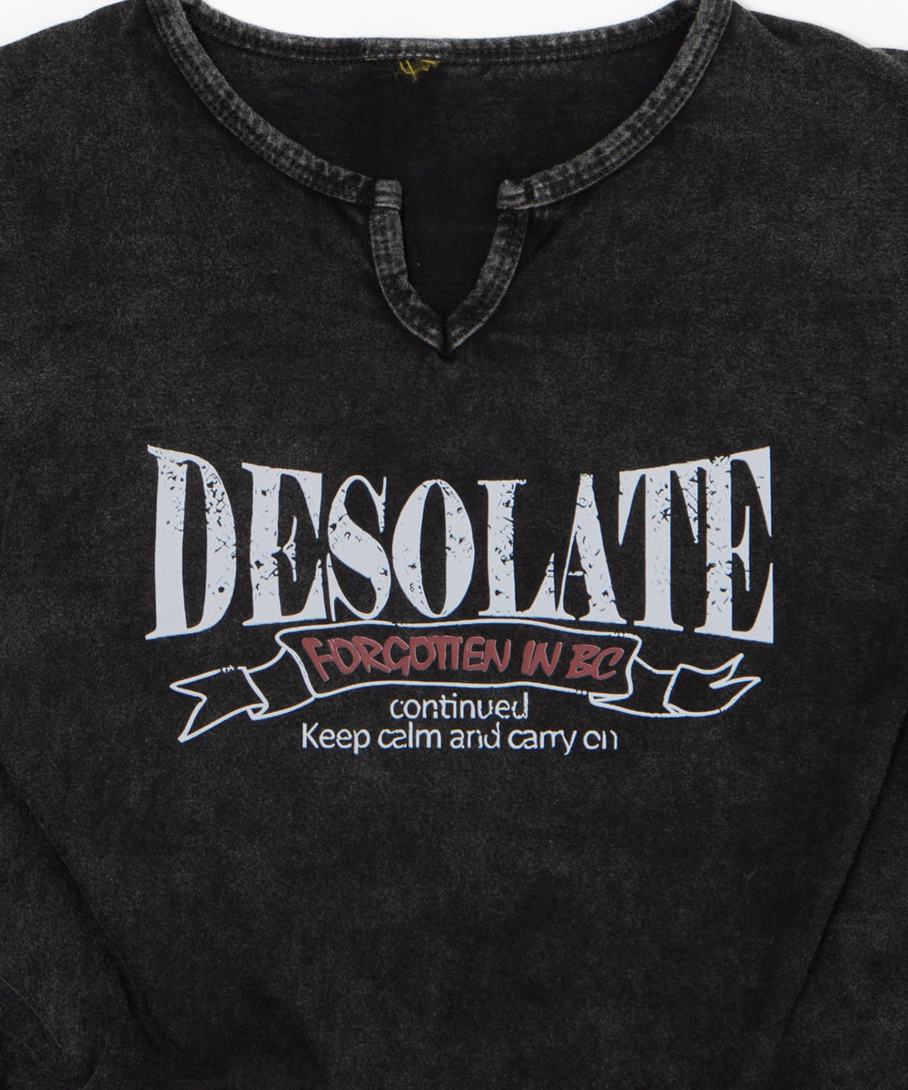 サイドギャザーピグメントTシャツ