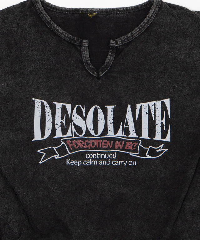 サイドギャザーピグメントTシャツ
