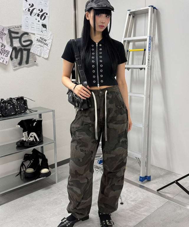 ハトメクロップドZIPトップ