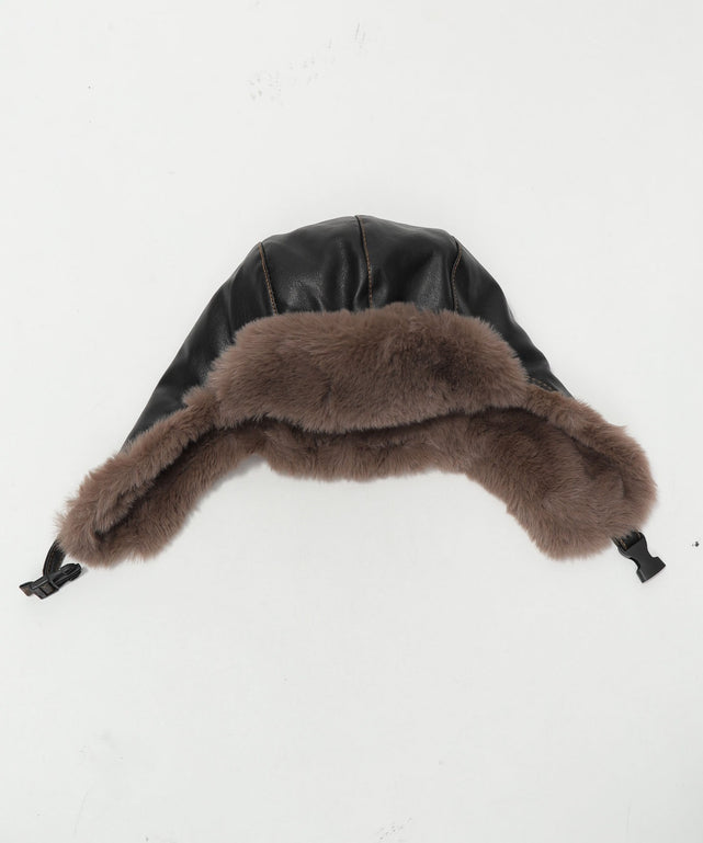 フェイクスエードフライトキャップ