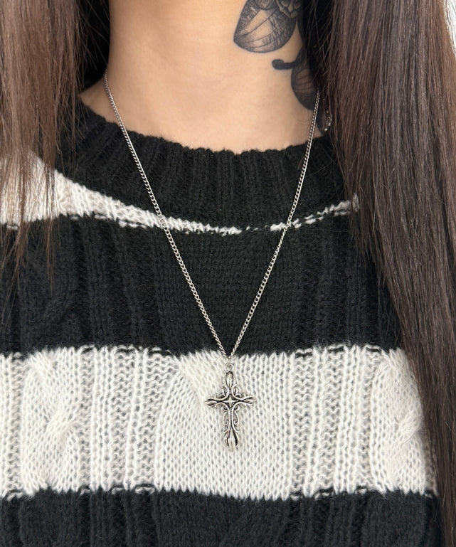 フレイムクロスネックレス/シルバー