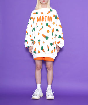 フード総柄スウェット