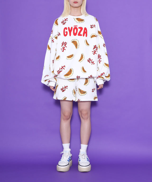 フード総柄スウェット