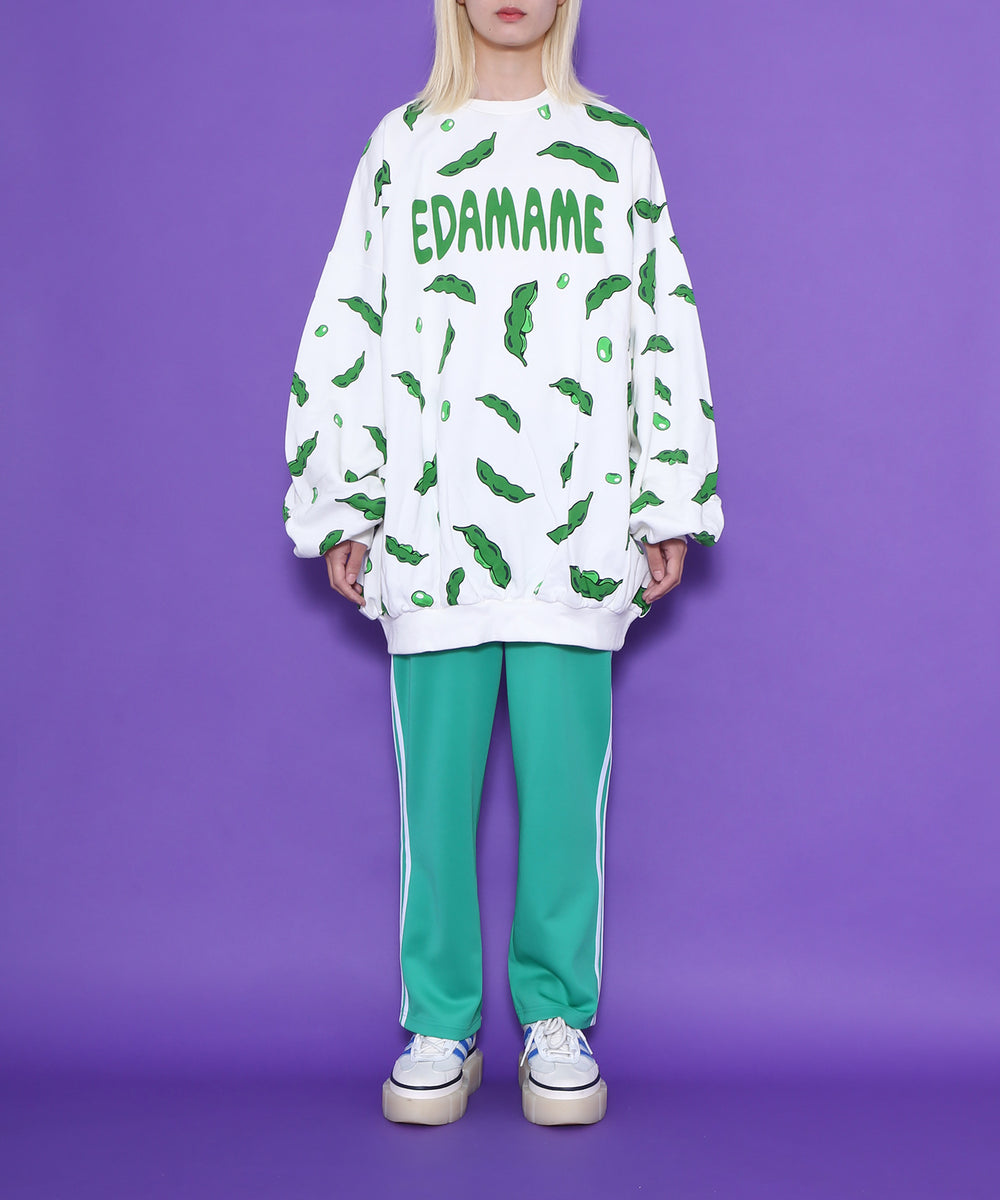 フード総柄スウェット