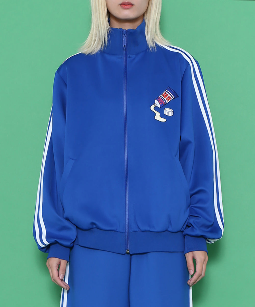 フードジャージトップ