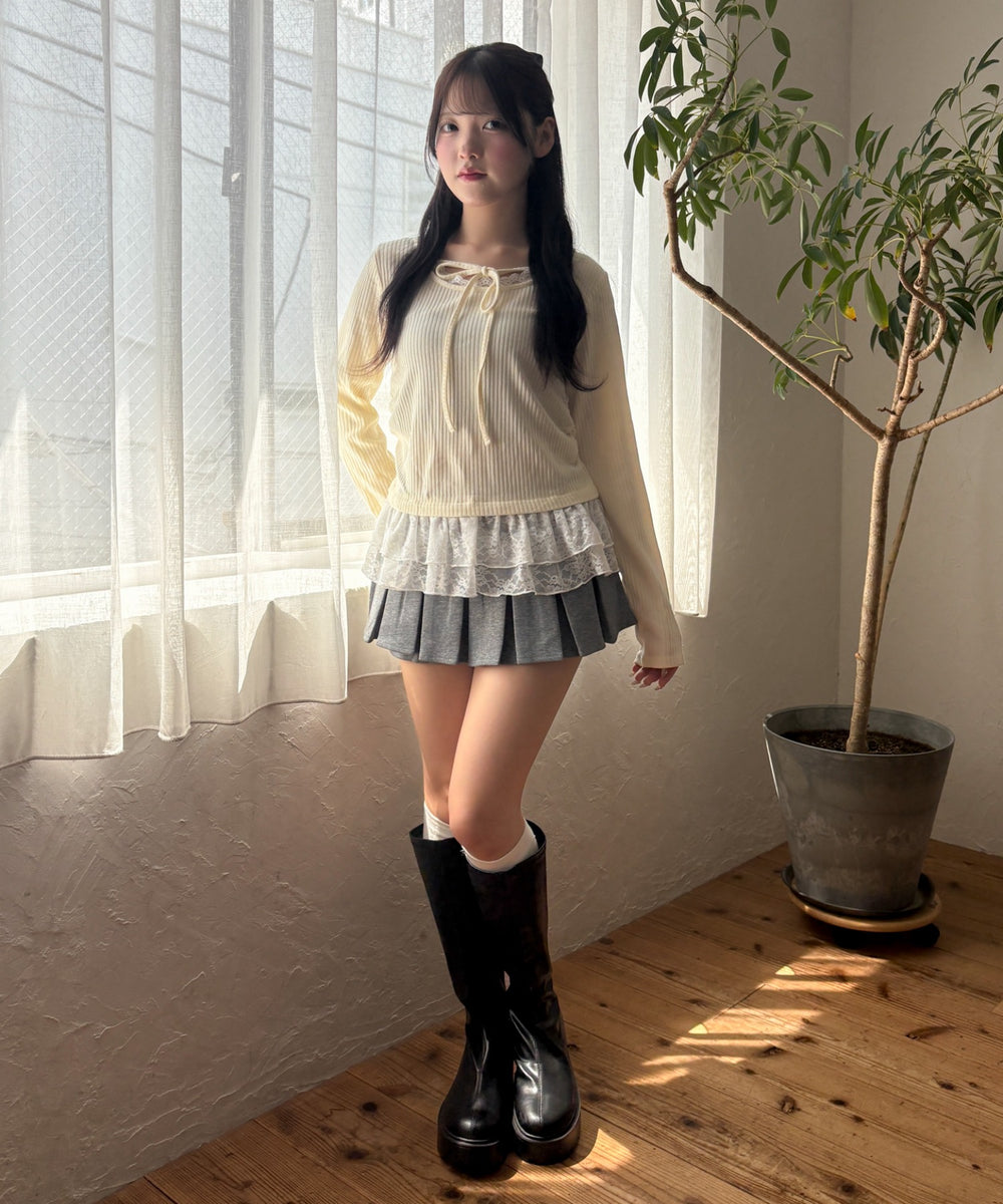 ホワイトアイボリー モデル：155cm F着用