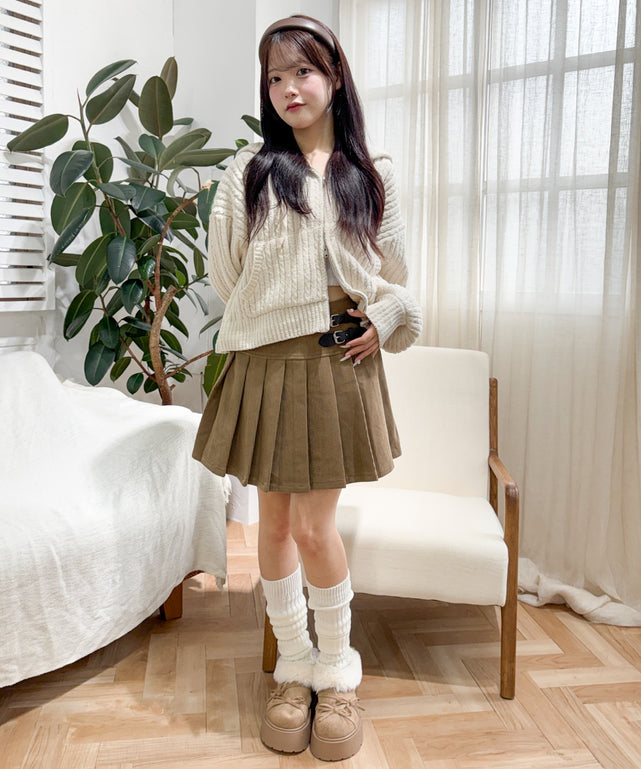ベージュ モデル：155cm F着用