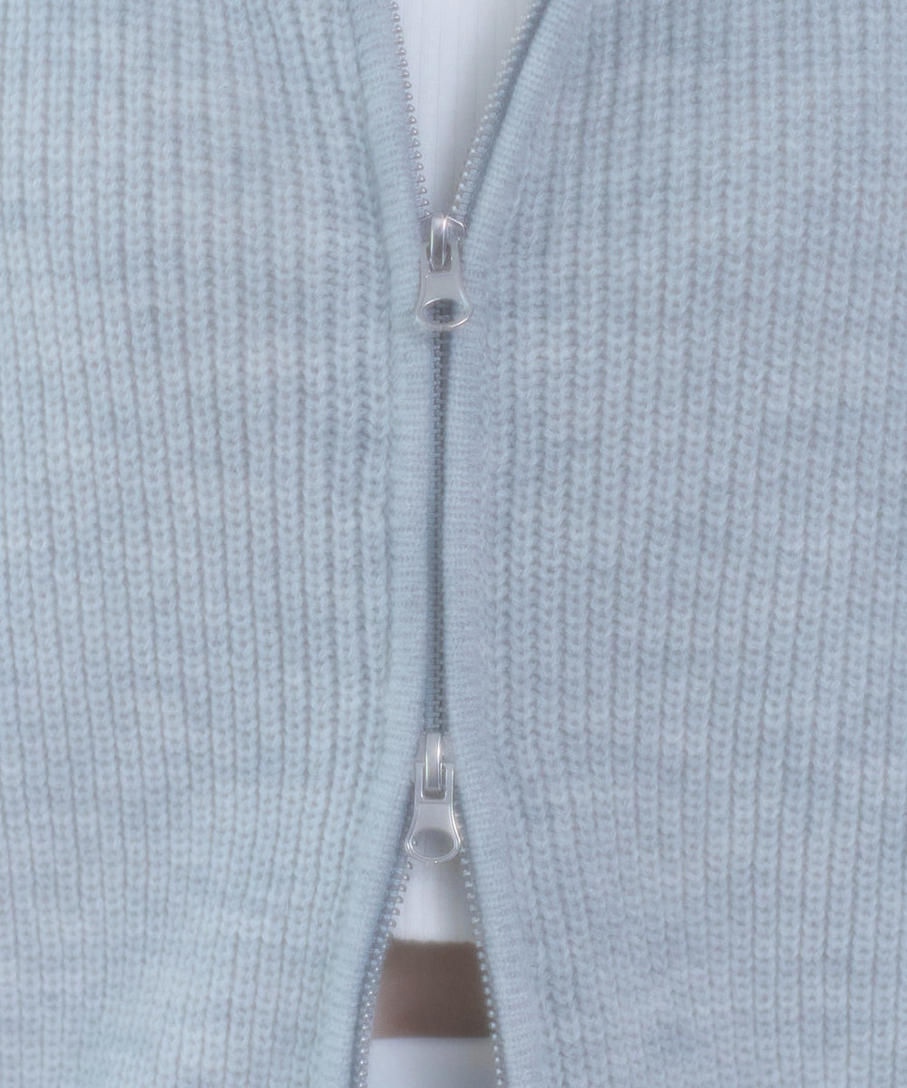 レースリボンニットパーカー