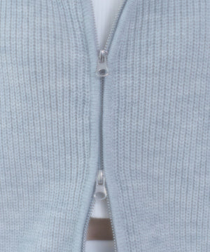 レースリボンニットパーカー